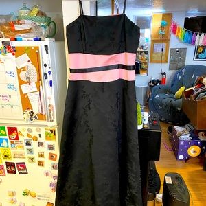 Pink & Black Embroidered Formal